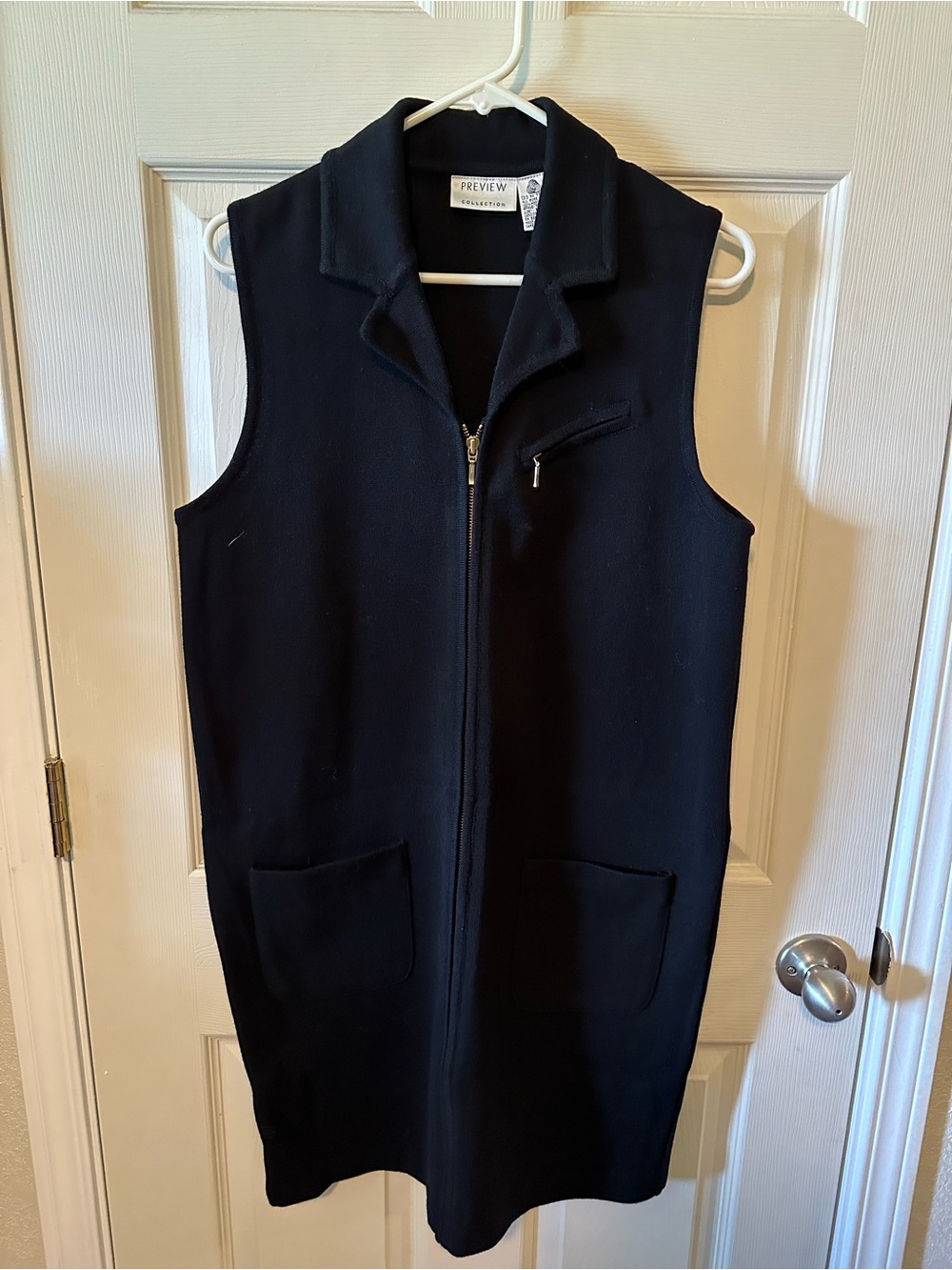 Preview Collection Black Sleeveless Zip-Up Vest